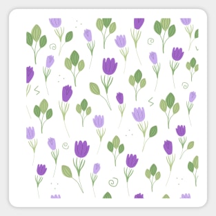 Pasque Flowers Pattern Magnet